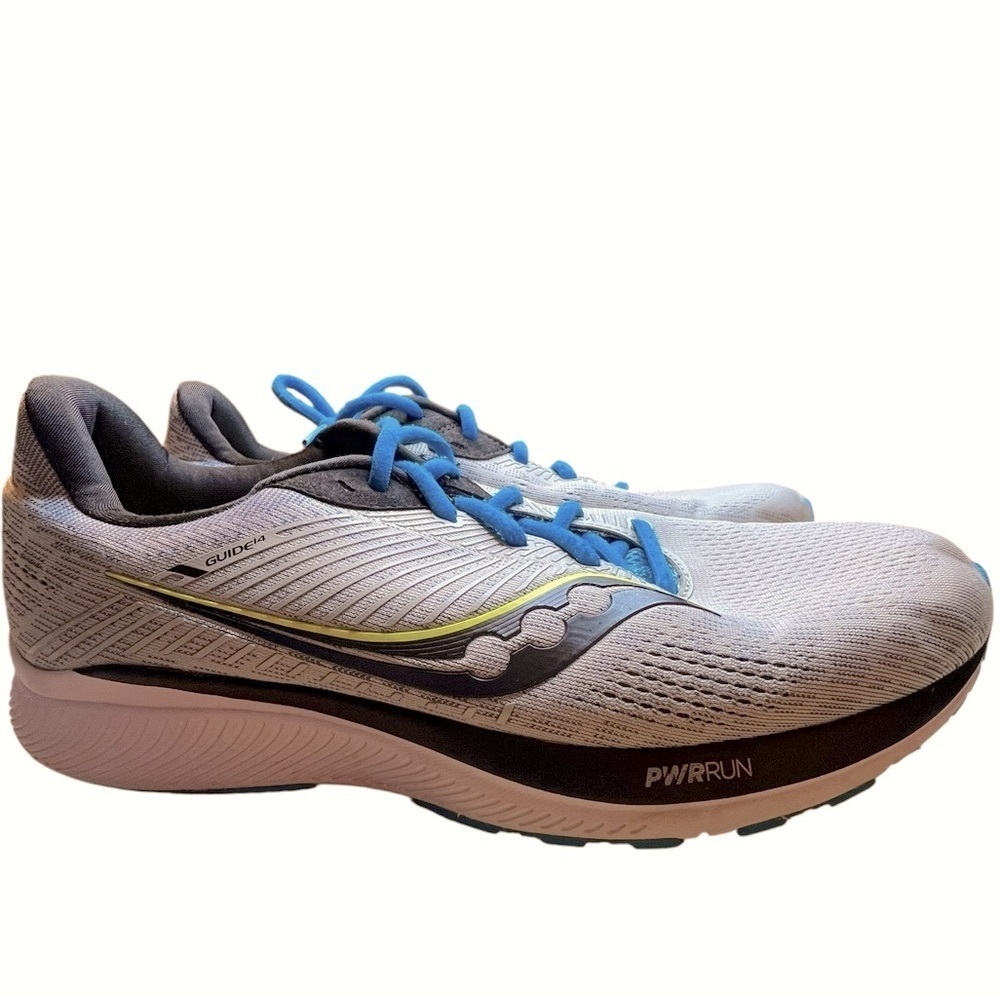 Saucony Guide 14 Men's Gray Blue Running Shoes S20654-55 - Size 12